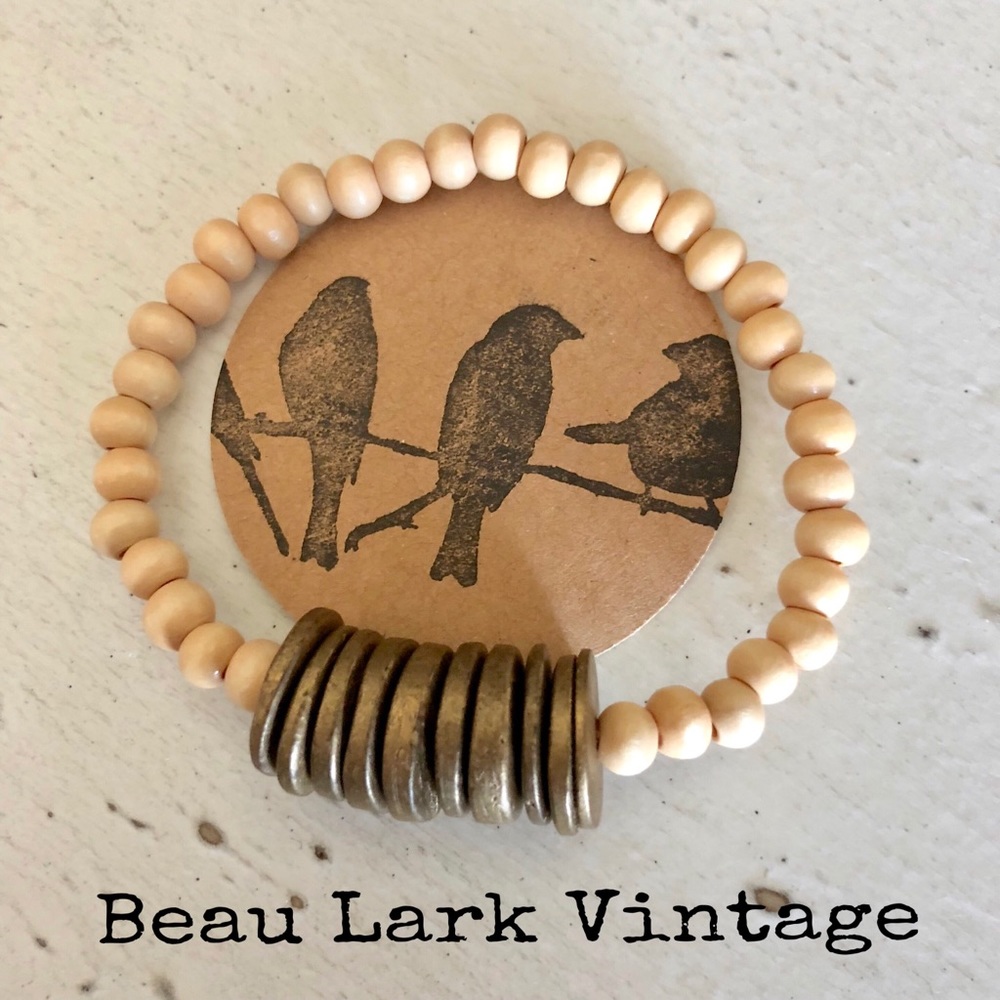 Beau Lark Vintage Wood Bracelet